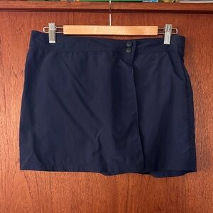 Lands’ End Navy Blue Skirt/Swimming Bottom with Button Detail. Sz 8.